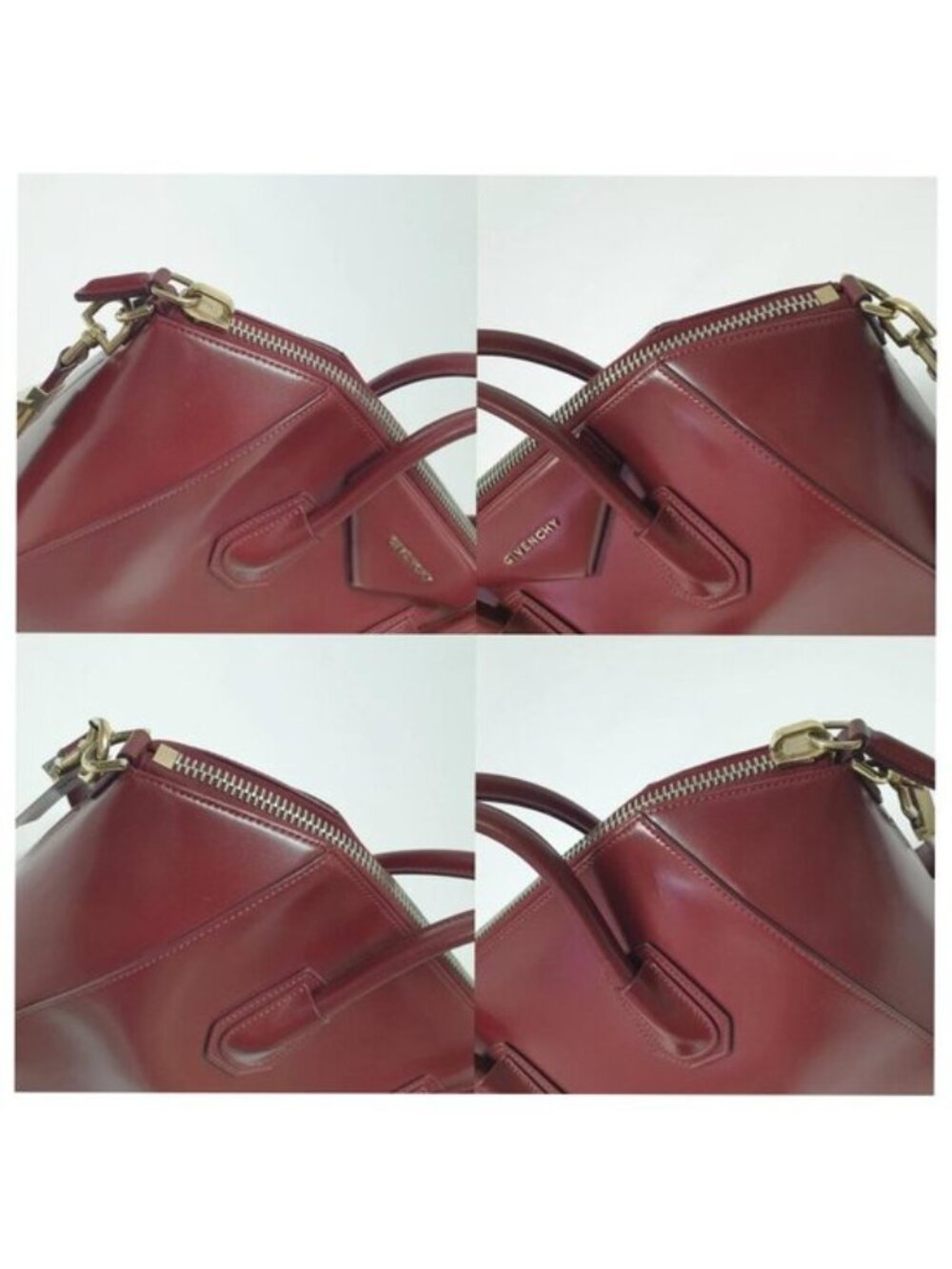 Givenchy Antigona Medium Oxblood Leather Top Handle Shoulder Bag - Picture 5 of 12